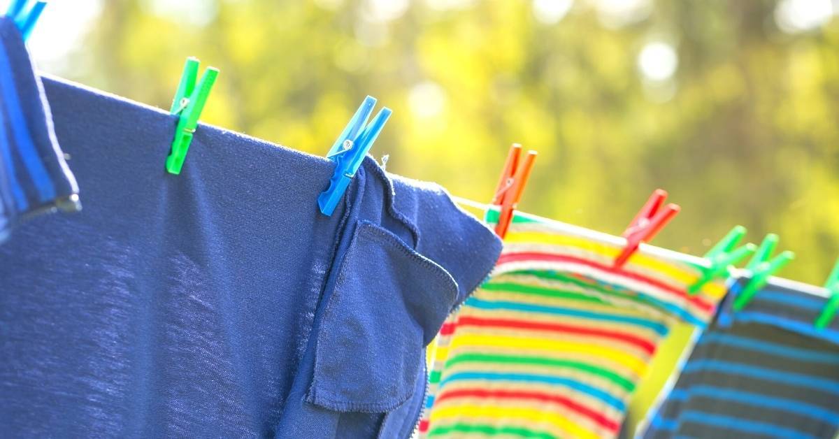 Washing hanging on the line